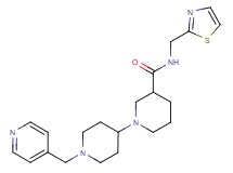 1'-(pyridin-4-ylmethyl)-N-(1,3-thiazol-2-ylmethyl)-1,4'-bipiperidine-3-carboxamide