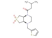 (4aR*,7aS*)-1-(3-methylbutanoyl)-4-(2-thienylmethyl)octahydrothieno[3,4-b]pyrazine 6,6-dioxide