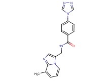 N-[(8-methylimidazo[1,2-a]pyridin-3-yl)methyl]-4-(4H-1,2,4-triazol-4-yl)benzamide