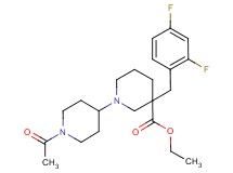 ethyl 1'-acetyl-3-(2,4-difluorobenzyl)-1,4'-bipiperidine-3-carboxylate