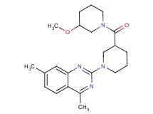 2-{3-[(3-methoxy-1-piperidinyl)carbonyl]-1-piperidinyl}-4,7-dimethylquinazoline