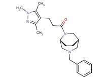 (1S*,5R*)-3-benzyl-6-[3-(1,3,5-trimethyl-1H-pyrazol-4-yl)propanoyl]-3,6-diazabicyclo[3.2.2]nonane