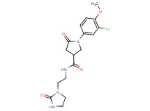 1-(3-chloro-4-methoxyphenyl)-5-oxo-N-[2-(2-oxo-1-imidazolidinyl)ethyl]-3-pyrrolidinecarboxamide