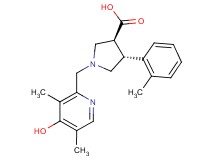 rel-(3S,4R)-1-[(4-hydroxy-3,5-dimethyl-2-pyridinyl)methyl]-4-(2-methylphenyl)-3-pyrrolidinecarboxylic acid