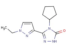 4-cyclopentyl-5-(1-ethyl-1H-pyrazol-3-yl)-2,4-dihydro-3H-1,2,4-triazol-3-one