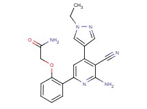 2-{2-[6-amino-5-cyano-4-(1-ethyl-1H-pyrazol-4-yl)pyridin-2-yl]phenoxy}acetamide