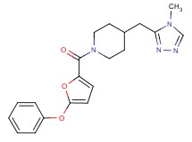 4-[(4-methyl-4H-1,2,4-triazol-3-yl)methyl]-1-(5-phenoxy-2-furoyl)piperidine