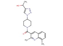 1-(1-{1-[(2,8-dimethyl-3-quinolinyl)carbonyl]-4-piperidinyl}-1H-1,2,3-triazol-4-yl)ethanol trifluoroacetate (salt)