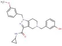 N-cyclopropyl-5-(3-hydroxybenzyl)-1-(3-methoxybenzyl)-4,5,6,7-tetrahydro-1H-pyrazolo[4,3-c]pyridine-3-carboxamide