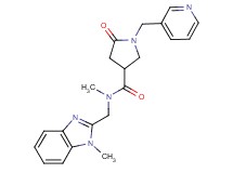 N-methyl-N-[(1-methyl-1H-benzimidazol-2-yl)methyl]-5-oxo-1-(3-pyridinylmethyl)-3-pyrrolidinecarboxamide