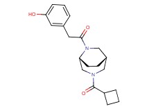 3-{2-[(1S*,5R*)-3-(cyclobutylcarbonyl)-3,6-diazabicyclo[3.2.2]non-6-yl]-2-oxoethyl}phenol