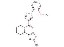 1-{[1-(2-methoxyphenyl)-1H-pyrazol-4-yl]carbonyl}-2-(5-methyl-3-isoxazolyl)piperidine