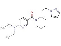 N,N-diethyl-5-({2-[2-(1H-pyrazol-1-yl)ethyl]-1-piperidinyl}carbonyl)-2-pyridinamine