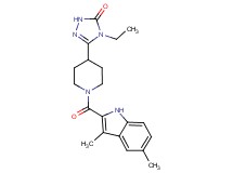 5-{1-[(3,5-dimethyl-1H-indol-2-yl)carbonyl]piperidin-4-yl}-4-ethyl-2,4-dihydro-3H-1,2,4-triazol-3-one