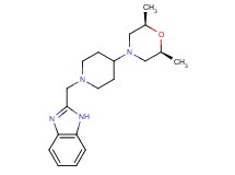 2-({4-[(2R*,6S*)-2,6-dimethyl-4-morpholinyl]-1-piperidinyl}methyl)-1H-benzimidazole