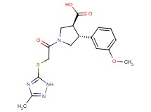 (3S*,4R*)-4-(3-methoxyphenyl)-1-{[(3-methyl-1H-1,2,4-triazol-5-yl)thio]acetyl}pyrrolidine-3-carboxylic acid