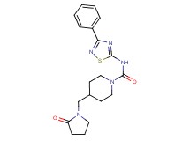 4-[(2-oxopyrrolidin-1-yl)methyl]-N-(3-phenyl-1,2,4-thiadiazol-5-yl)piperidine-1-carboxamide