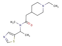 2-(1-ethyl-4-piperidinyl)-N-methyl-N-[1-(1,3-thiazol-5-yl)ethyl]acetamide