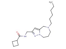 N-[(5-hexyl-5,6,7,8-tetrahydro-4H-pyrazolo[1,5-a][1,4]diazepin-2-yl)methyl]cyclobutanecarboxamide