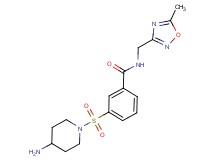 3-[(4-aminopiperidin-1-yl)sulfonyl]-N-[(5-methyl-1,2,4-oxadiazol-3-yl)methyl]benzamide