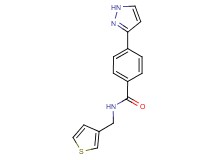 4-(1H-pyrazol-3-yl)-N-(3-thienylmethyl)benzamide