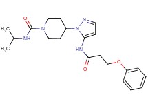 N-isopropyl-4-{5-[(3-phenoxypropanoyl)amino]-1H-pyrazol-1-yl}-1-piperidinecarboxamide