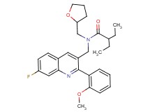 2-ethyl-N-{[7-fluoro-2-(2-methoxyphenyl)-3-quinolinyl]methyl}-N-(tetrahydro-2-furanylmethyl)butanamide