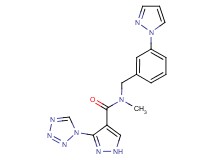 N-methyl-N-[3-(1H-pyrazol-1-yl)benzyl]-3-(1H-tetrazol-1-yl)-1H-pyrazole-4-carboxamide