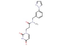 3-(2,4-dioxo-3,4-dihydro-1(2H)-pyrimidinyl)-N-methyl-N-[3-(1H-pyrazol-1-yl)benzyl]propanamide