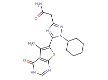 2-[1-cyclohexyl-5-(5-methyl-4-oxo-3,4-dihydrothieno[2,3-d]pyrimidin-6-yl)-1H-1,2,4-triazol-3-yl]acetamide