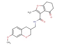 N-[(7-methoxy-3,4-dihydro-2H-chromen-3-yl)methyl]-2-methyl-4-oxo-4,5,6,7-tetrahydro-1-benzofuran-3-carboxamide