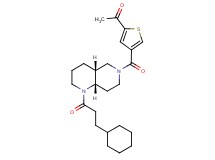 1-(4-{[(4aR*,8aS*)-1-(3-cyclohexylpropanoyl)octahydro-1,6-naphthyridin-6(2H)-yl]carbonyl}-2-thienyl)ethanone