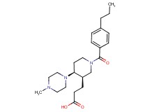 3-[(3R*,4S*)-4-(4-methylpiperazin-1-yl)-1-(4-propylbenzoyl)piperidin-3-yl]propanoic acid