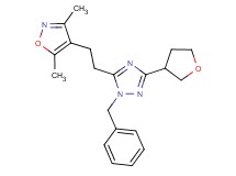 1-benzyl-5-[2-(3,5-dimethylisoxazol-4-yl)ethyl]-3-(tetrahydrofuran-3-yl)-1H-1,2,4-triazole
