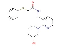 N-{[2-(3-hydroxy-1-piperidinyl)-3-pyridinyl]methyl}-2-(phenylthio)acetamide