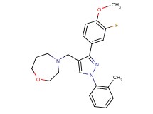4-{[3-(3-fluoro-4-methoxyphenyl)-1-(2-methylphenyl)-1H-pyrazol-4-yl]methyl}-1,4-oxazepane