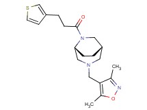 (1S*,5R*)-3-[(3,5-dimethyl-4-isoxazolyl)methyl]-6-[3-(3-thienyl)propanoyl]-3,6-diazabicyclo[3.2.2]nonane