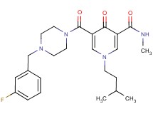 5-{[4-(3-fluorobenzyl)-1-piperazinyl]carbonyl}-N-methyl-1-(3-methylbutyl)-4-oxo-1,4-dihydro-3-pyridinecarboxamide