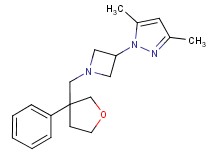 3,5-dimethyl-1-{1-[(3-phenyltetrahydrofuran-3-yl)methyl]azetidin-3-yl}-1H-pyrazole