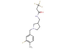 3,3,3-trifluoro-N-{[1-(3-fluoro-4-methylbenzyl)-3-pyrrolidinyl]methyl}propanamide hydrochloride