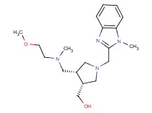 {(3R*,4R*)-4-{[(2-methoxyethyl)(methyl)amino]methyl}-1-[(1-methyl-1H-benzimidazol-2-yl)methyl]pyrrolidin-3-yl}methanol