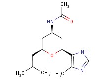N-[(2S*,4R*,6S*)-2-isobutyl-6-(4-methyl-1H-imidazol-5-yl)tetrahydro-2H-pyran-4-yl]acetamide