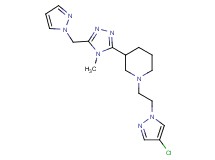 1-[2-(4-chloro-1H-pyrazol-1-yl)ethyl]-3-[4-methyl-5-(1H-pyrazol-1-ylmethyl)-4H-1,2,4-triazol-3-yl]piperidine