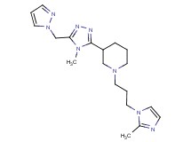 1-[3-(2-methyl-1H-imidazol-1-yl)propyl]-3-[4-methyl-5-(1H-pyrazol-1-ylmethyl)-4H-1,2,4-triazol-3-yl]piperidine