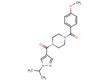 1-[(1-isopropyl-1H-pyrazol-4-yl)carbonyl]-4-(4-methoxybenzoyl)piperazine