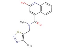 2-hydroxy-N-methyl-N-[(4-methyl-1,2,3-thiadiazol-5-yl)methyl]-4-quinolinecarboxamide