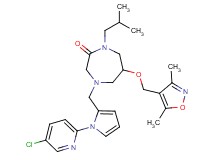 4-{[1-(5-chloro-2-pyridinyl)-1H-pyrrol-2-yl]methyl}-6-[(3,5-dimethyl-4-isoxazolyl)methoxy]-1-isobutyl-1,4-diazepan-2-one