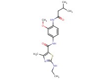 2-(ethylamino)-N-{3-methoxy-4-[(3-methylbutanoyl)amino]phenyl}-4-methyl-1,3-thiazole-5-carboxamide