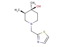 (3R*,4S*)-3,4-dimethyl-1-(1,3-thiazol-2-ylmethyl)-4-piperidinol