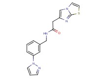 2-imidazo[2,1-b][1,3]thiazol-6-yl-N-[3-(1H-pyrazol-1-yl)benzyl]acetamide